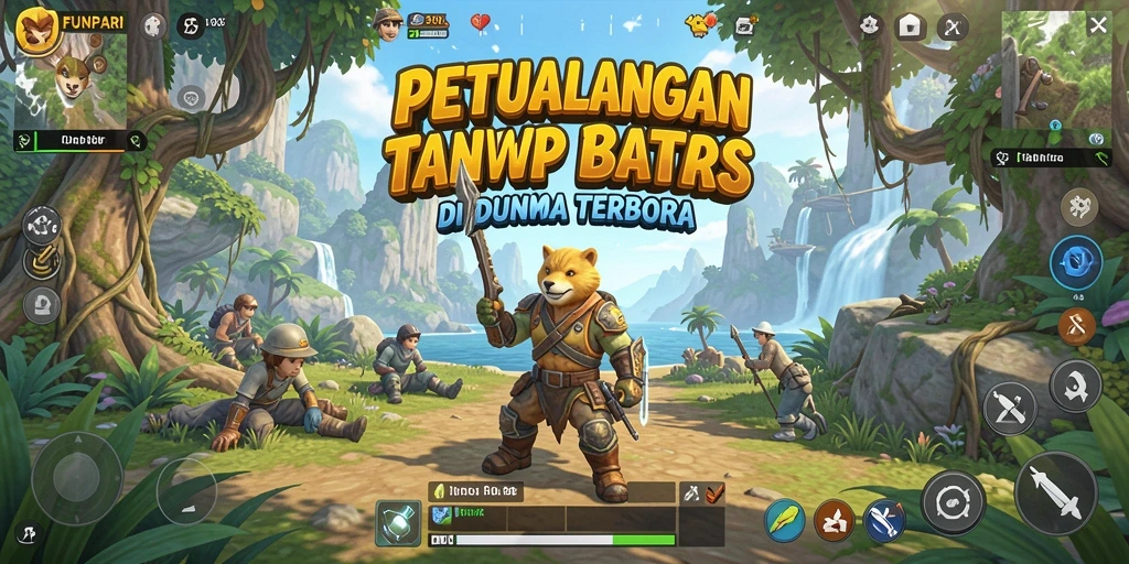 Tampilan gameplay seru di dunia terbuka FUNPARI.