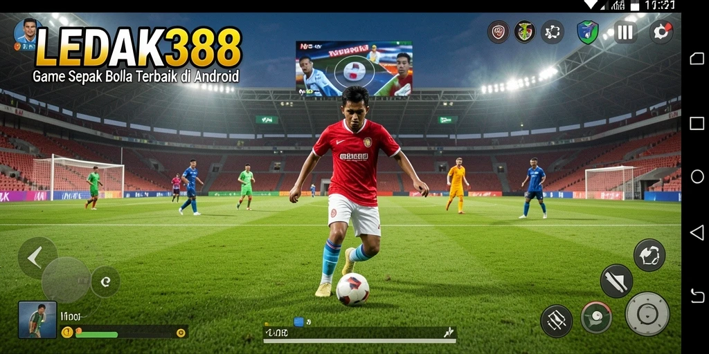 Tampilan menakjubkan gameplay sepak bola LEDAK388.