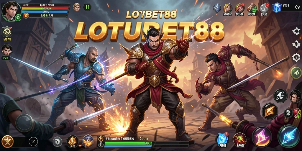 Tangkapan layar permainan LOTUSBET88 dengan aksi pertarungan seru.