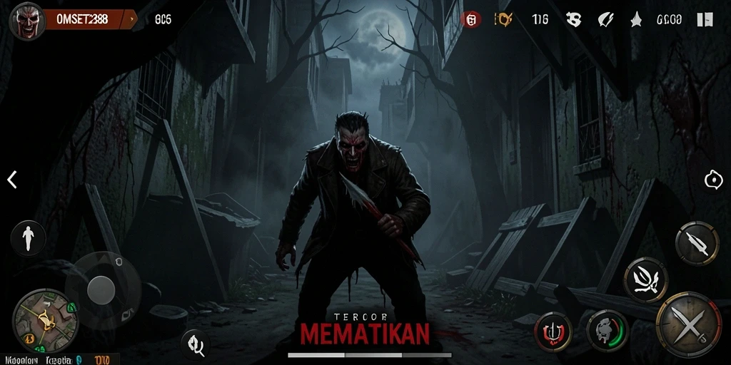 Gameplay OMSET288 yang mencekam di suasana kegelapan.