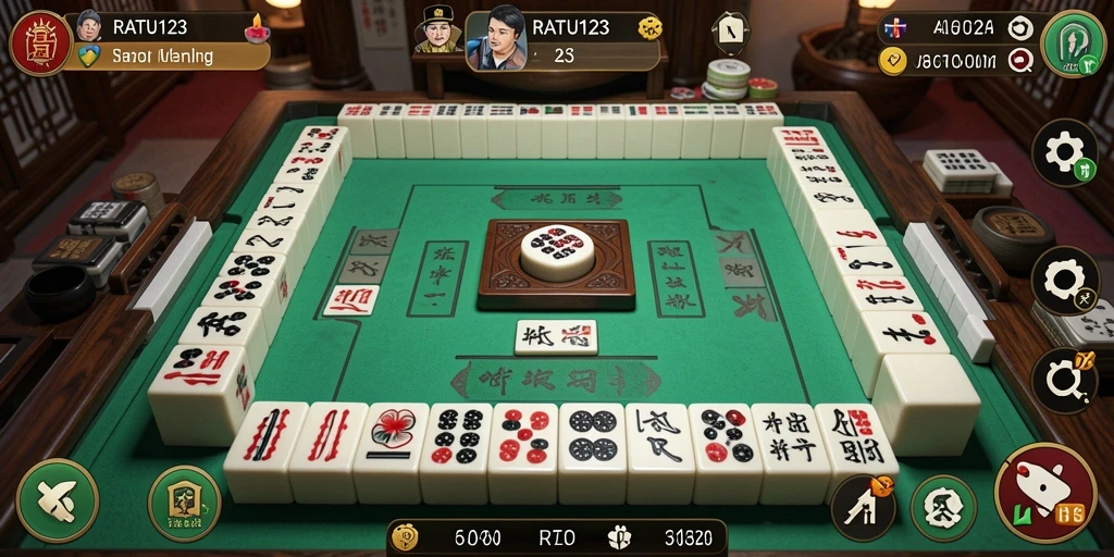 Tampilan gameplay RATU123 yang menarik dan menengangkan saat bermain Mahjong.