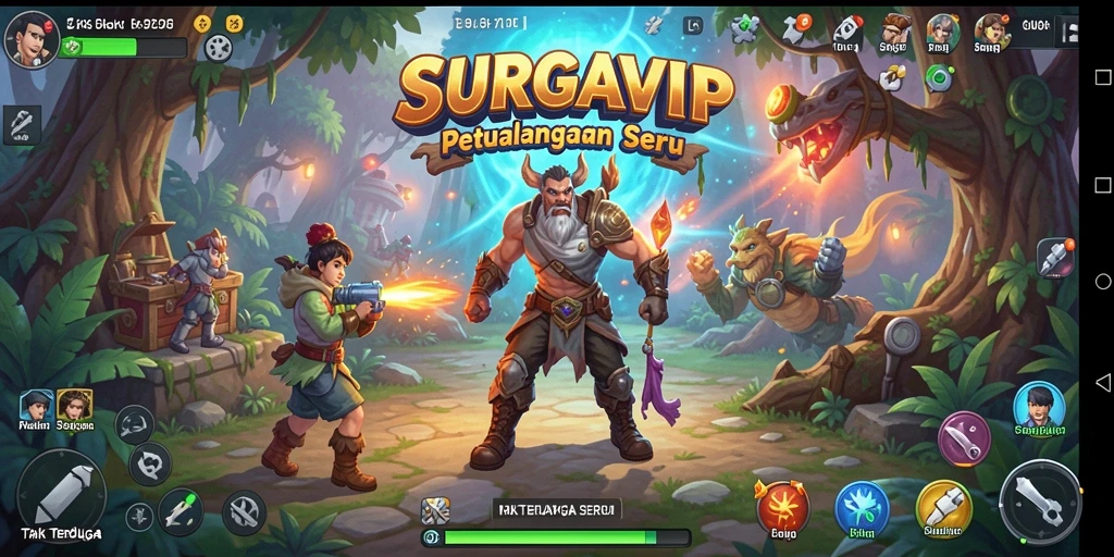 Tampilan gameplay <strong>SURGAVIP</strong> yang penuh aksi dan petualangan.