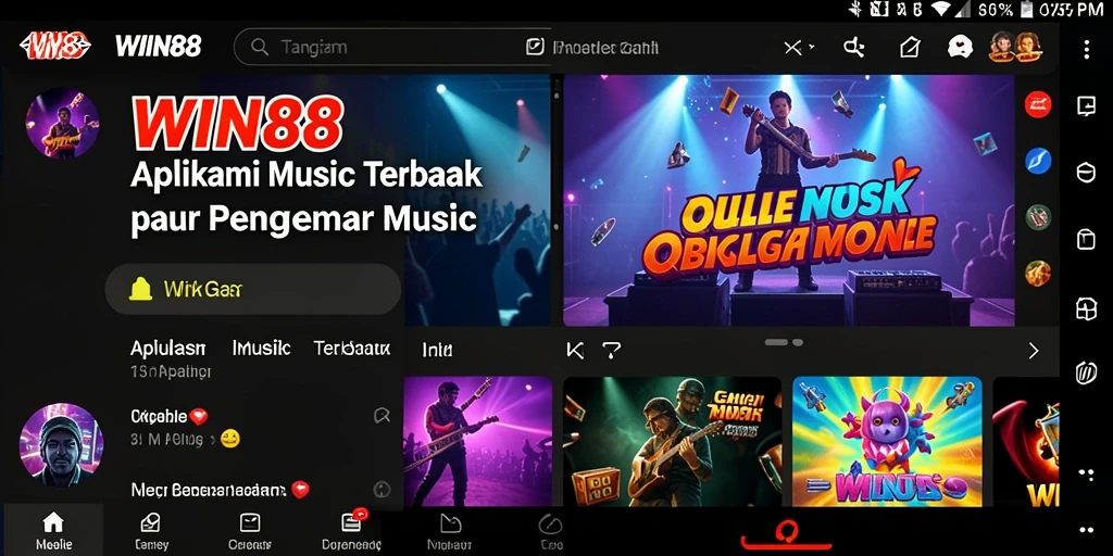 Tampilan gameplay <strong>WIN88</strong> yang seru dan interaktif dalam bermain musik.